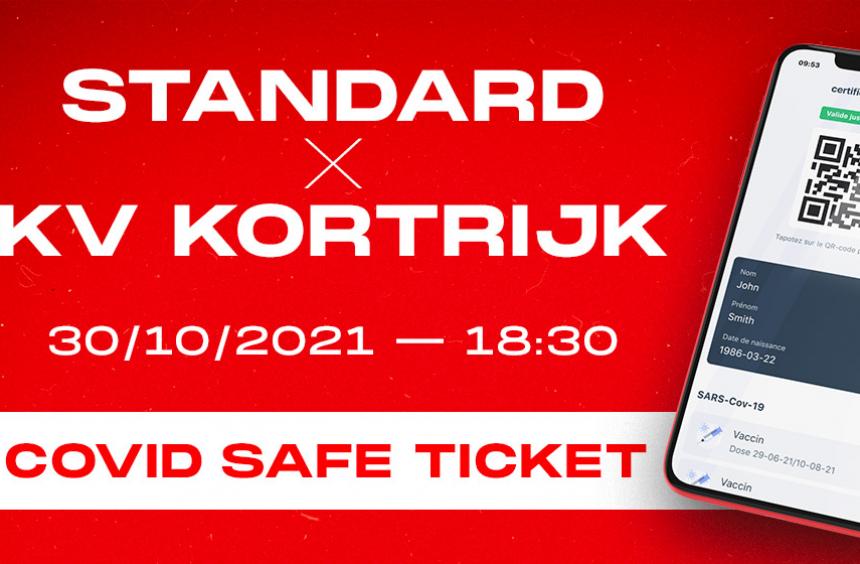 Standard - KV Kortrijk : Ticketing et Covid Safe Ticket