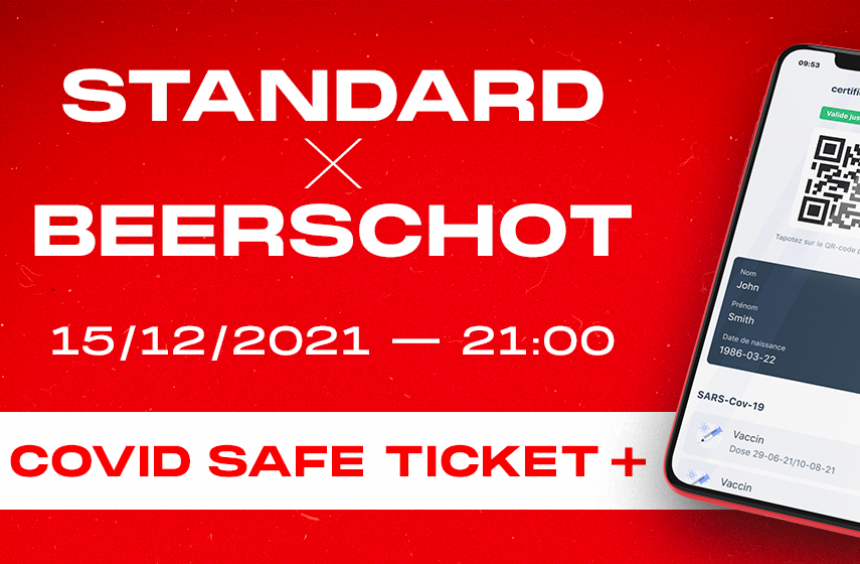 Standard - Beerschot : Covid Safe Ticket +