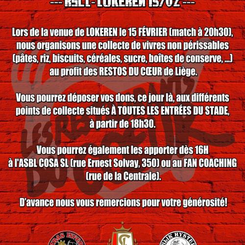 Collecte de vivres au profit des Restos du Coeur