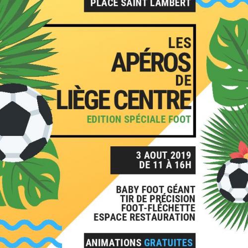 "Les Apéros de Liège Centre" : Voetbaleditie op zaterdag 3 augustus !