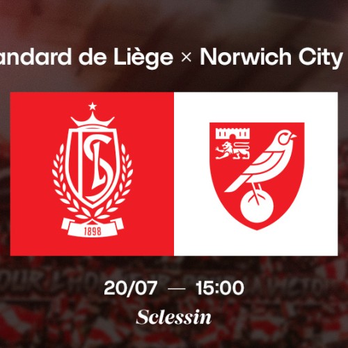 Oefenmatch op Sclessin tegen Norwich City op 20 juli